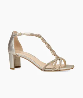 Pelle Moda Vae Low Heel- Gold