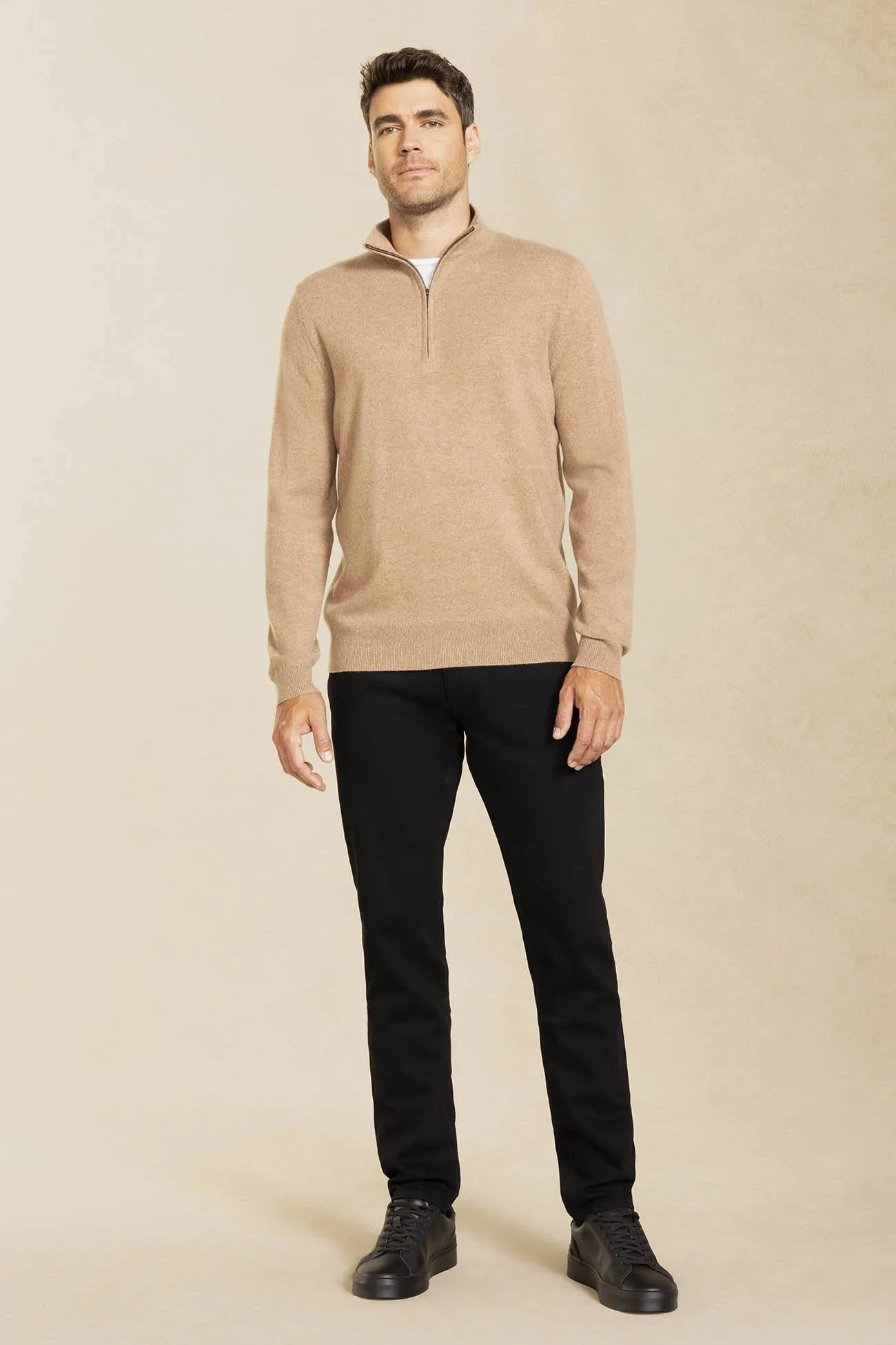 PHILLIP QUARTER-ZIP CASHMERE SWEATER