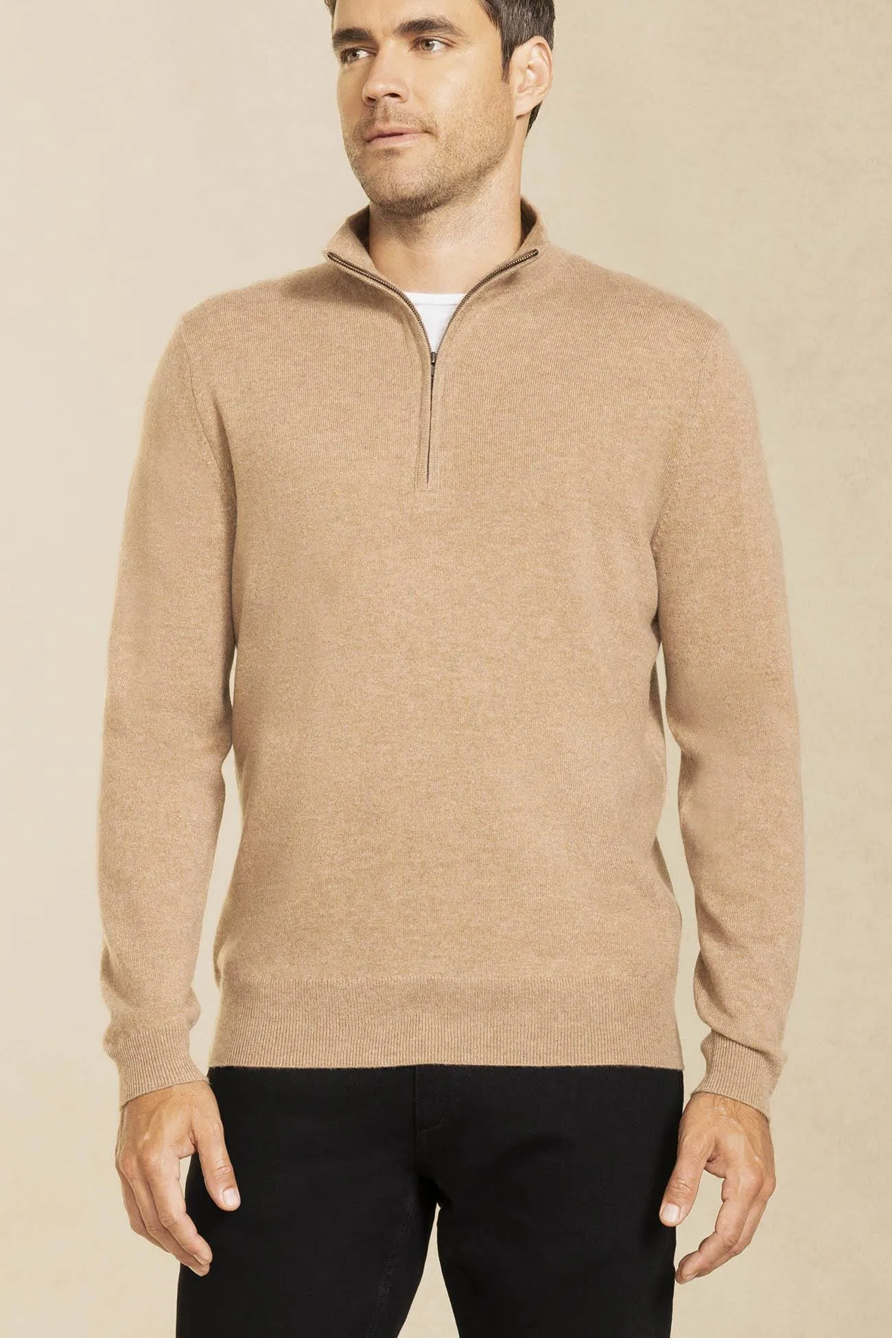 PHILLIP QUARTER-ZIP CASHMERE SWEATER