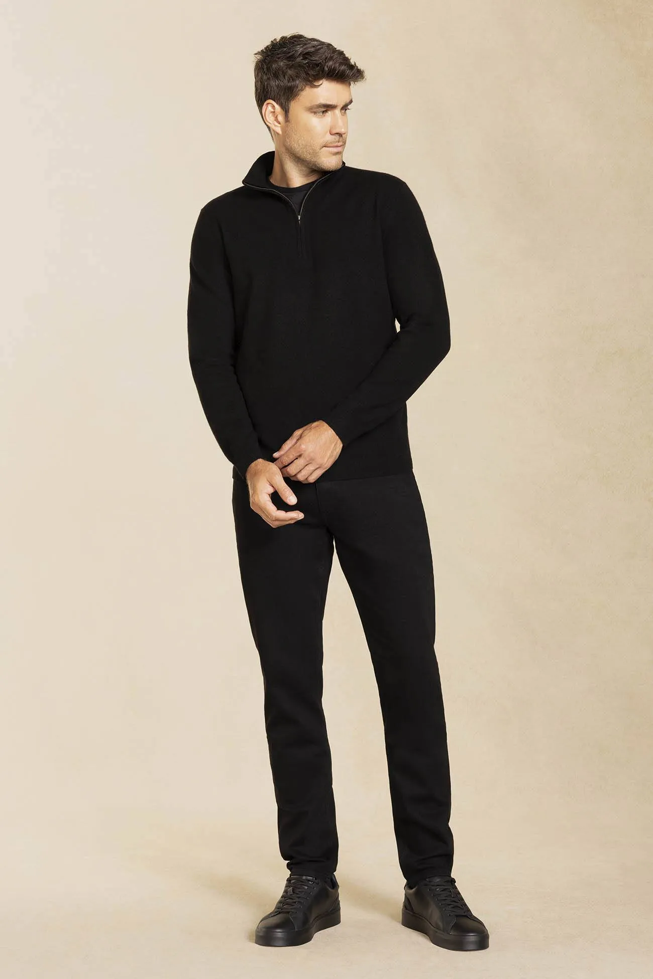 PHILLIP QUARTER-ZIP CASHMERE SWEATER