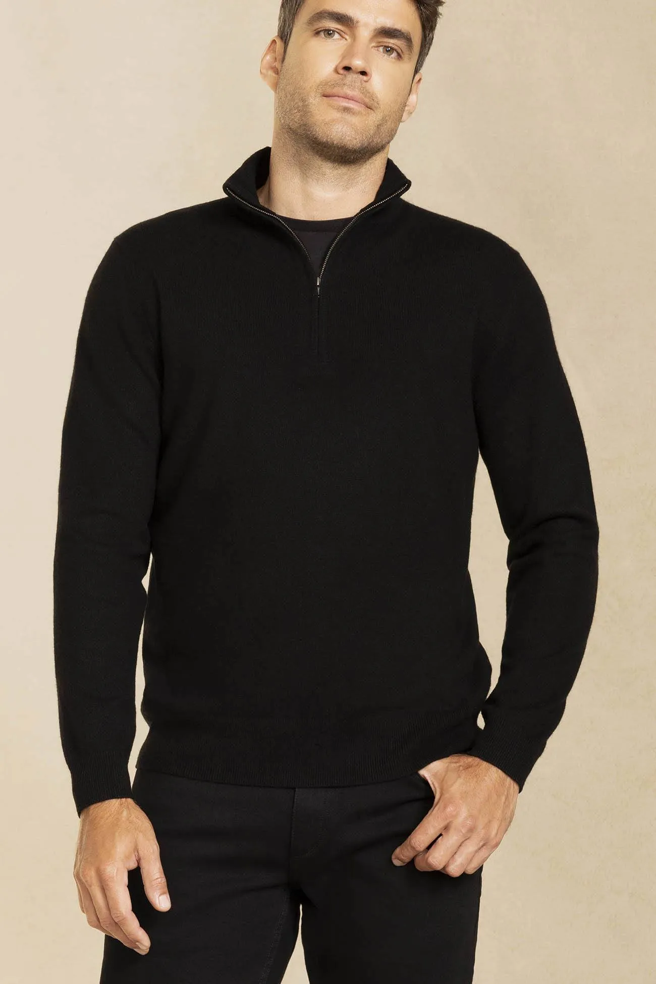 PHILLIP QUARTER-ZIP CASHMERE SWEATER