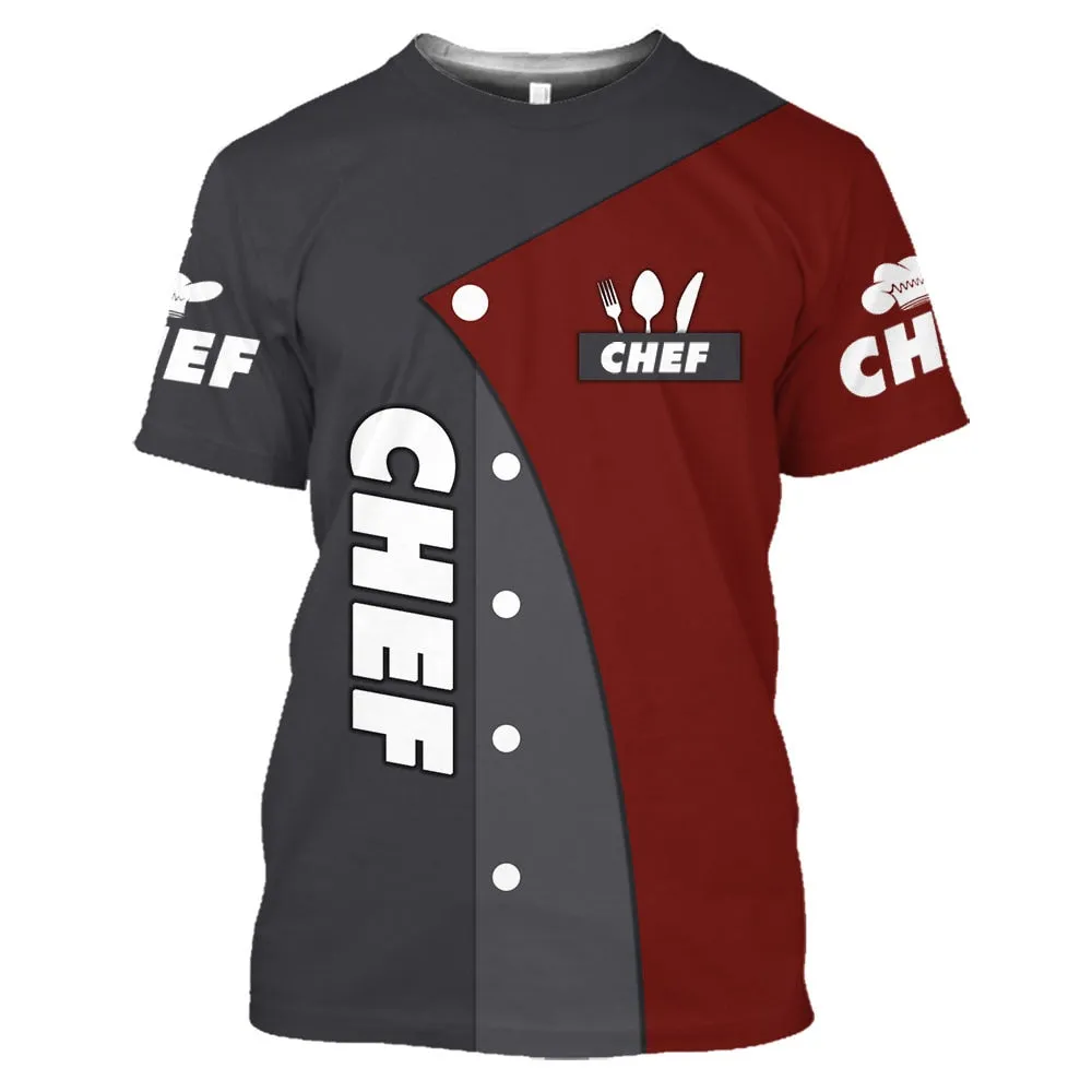 PROUD CHEFS T-SHIRT DESIGN - 3D CUSTOMS NAME