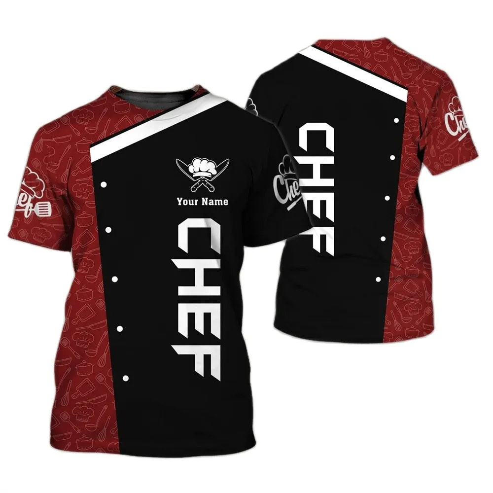 PROUD CHEFS T-SHIRT DESIGN - 3D CUSTOMS NAME