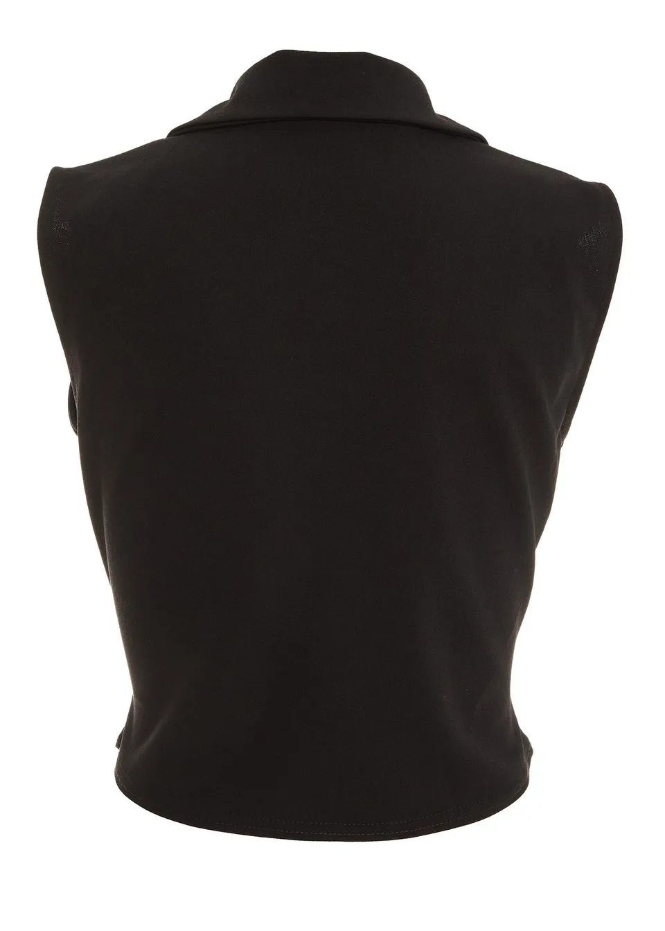 Quiz Black Buttoned Waistcoat