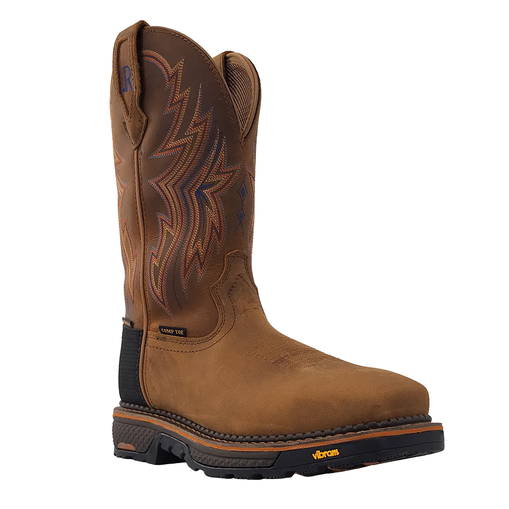 R. Watson Men's 12 Tan Cowhide Comp Toe Waterproof Work Boots