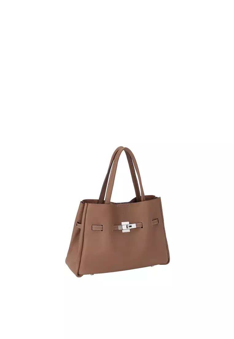 RABEANCO SAOIRSE Soft Structural Belt Tote Bag - Caramel