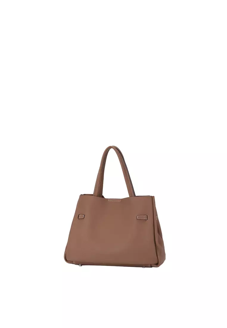 RABEANCO SAOIRSE Soft Structural Belt Tote Bag - Caramel