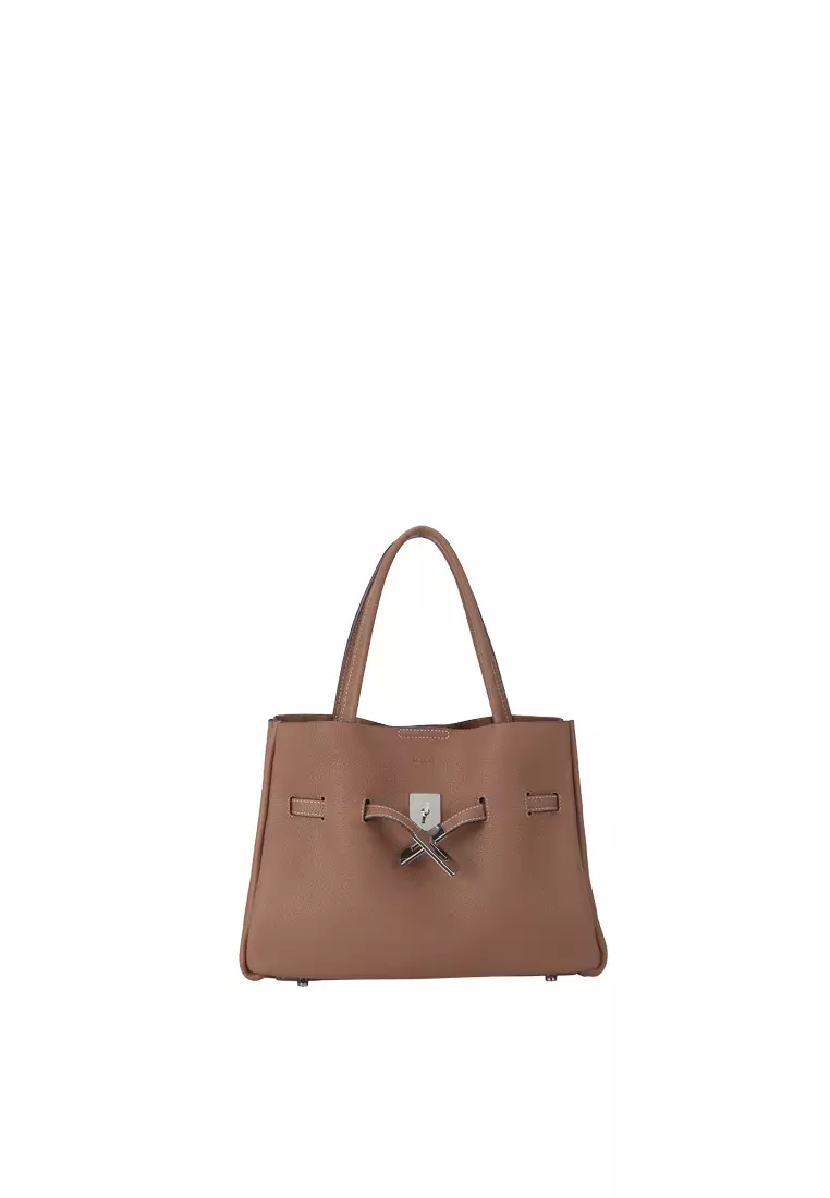 RABEANCO SAOIRSE Soft Structural Belt Tote Bag - Caramel