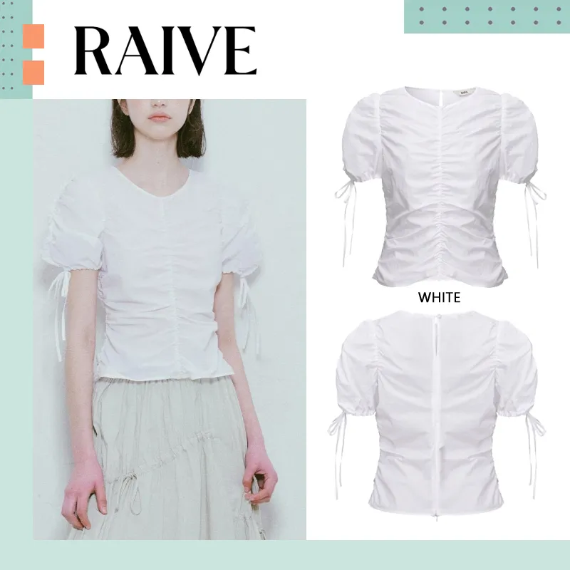 RAIVE  |Street Style Short Sleeves Lace Shirts & Blouses