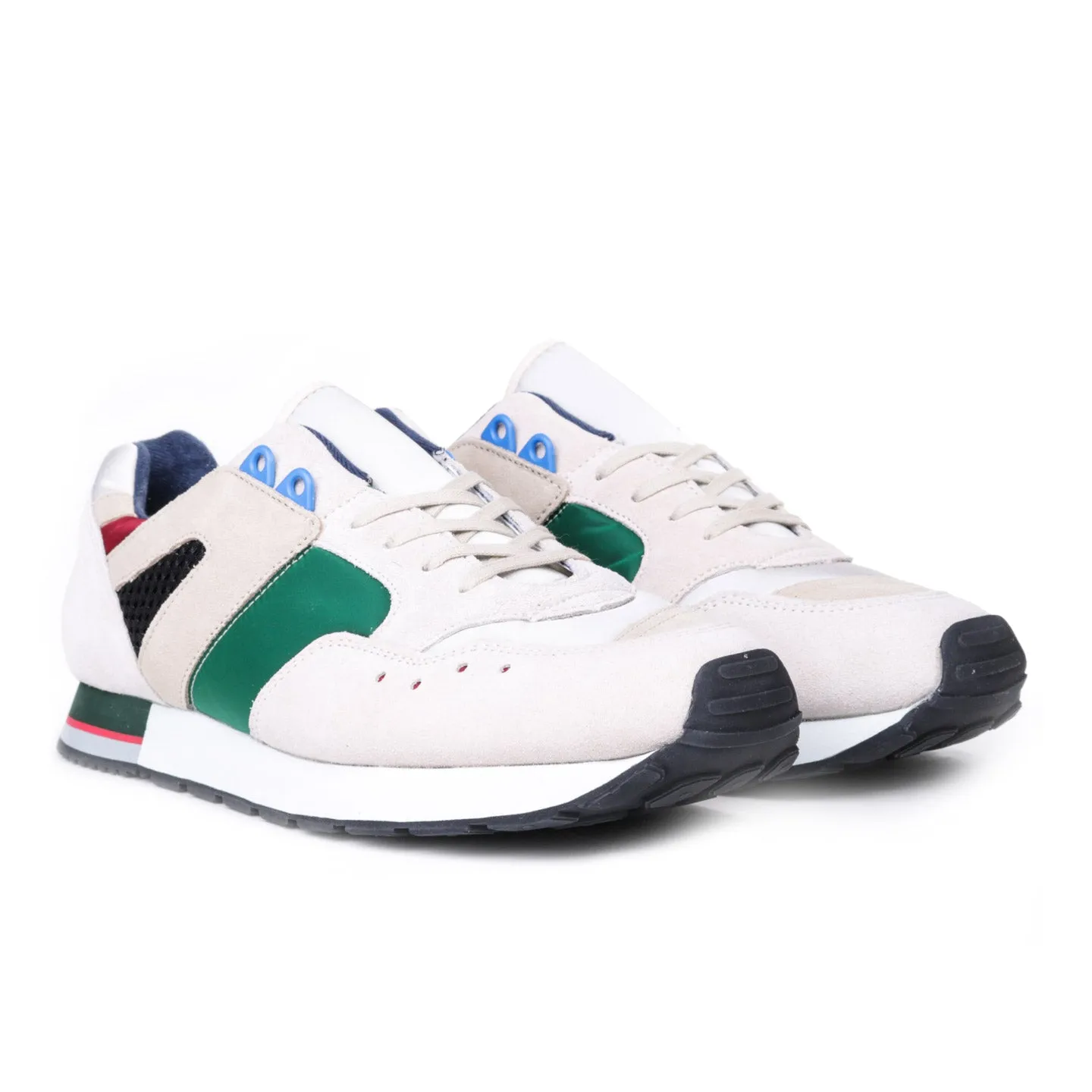 REPRODUCTION OF FOUND FRENCH MILITARY TRAINER GREEN / OFF WHITE