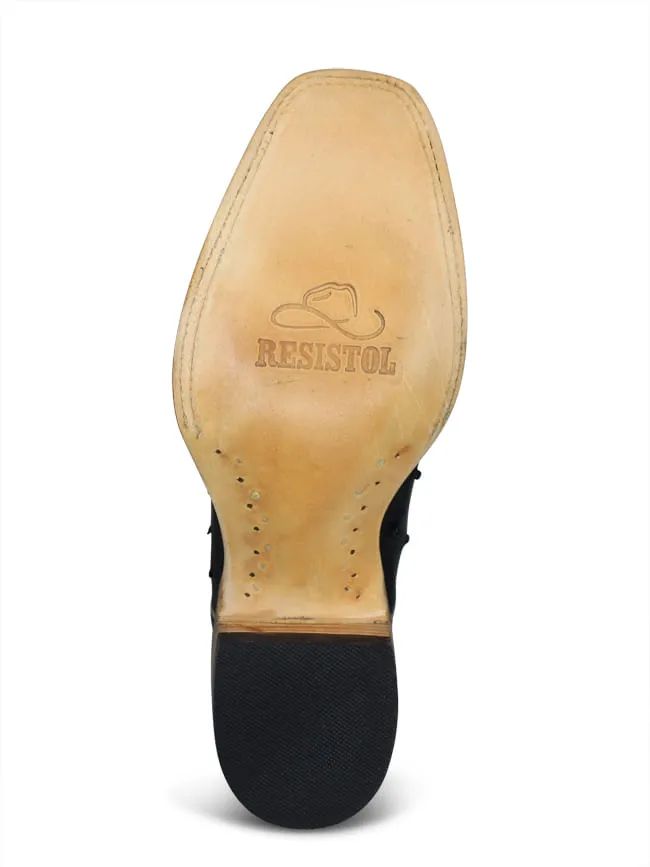 Resistol Mens Black Full Quill Ostrich Boots