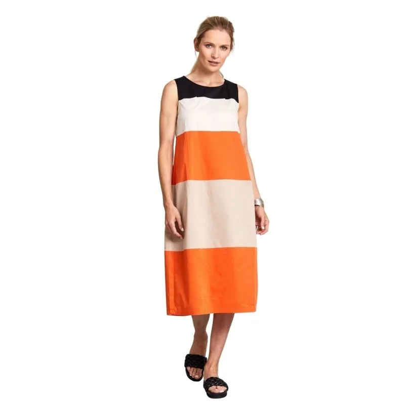 S23155- Cotton Layered Colour Block Dress- Peruzzi