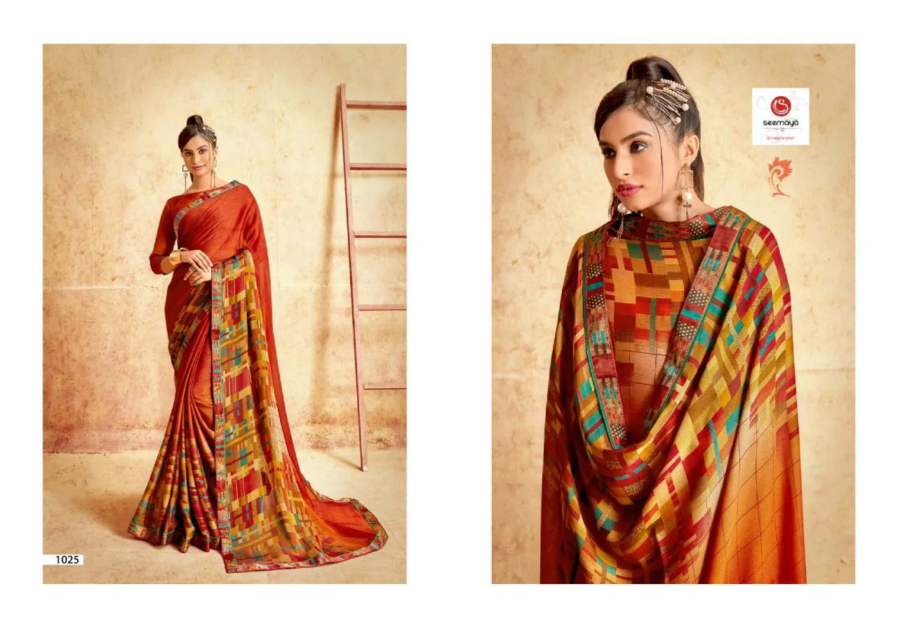 Seemaya Launched Prachi Fancy Chiffon Fancy Designer Sarees