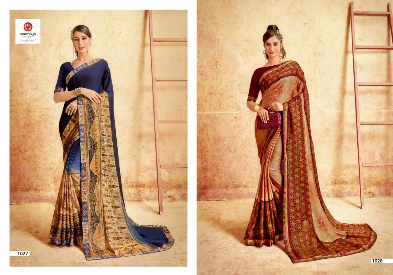 Seemaya Launched Prachi Fancy Chiffon Fancy Designer Sarees