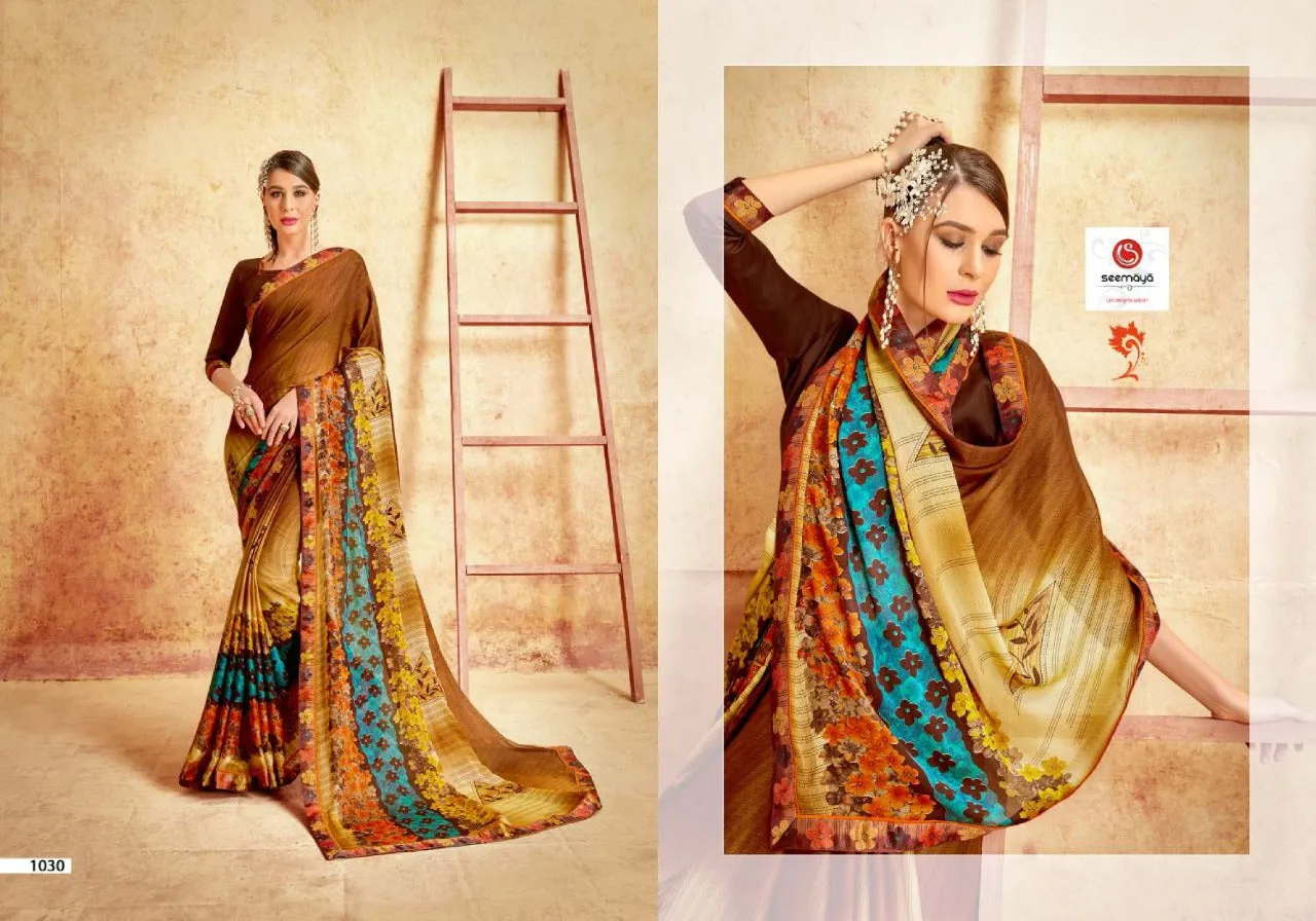 Seemaya Launched Prachi Fancy Chiffon Fancy Designer Sarees