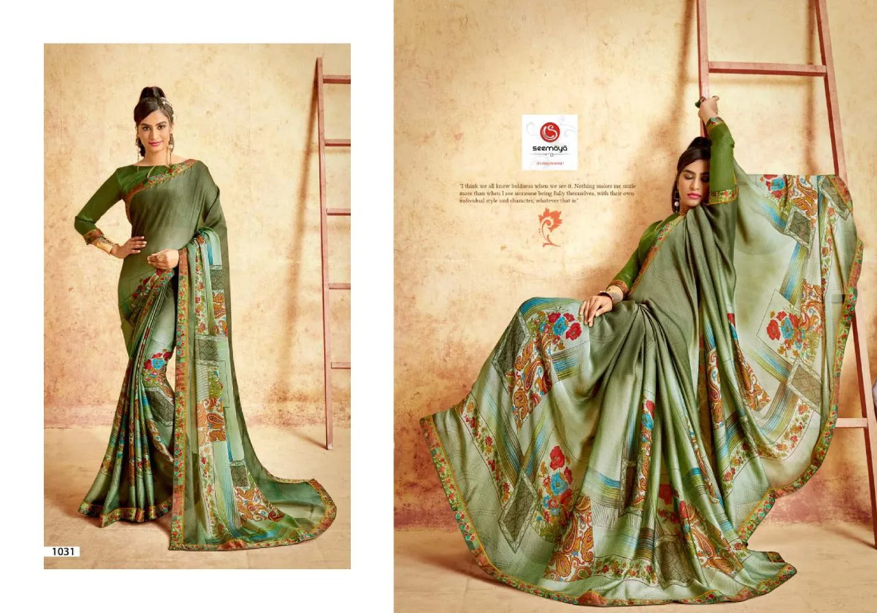 Seemaya Launched Prachi Fancy Chiffon Fancy Designer Sarees