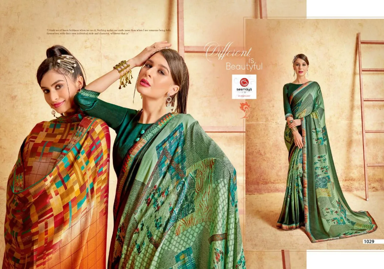 Seemaya Launched Prachi Fancy Chiffon Fancy Designer Sarees