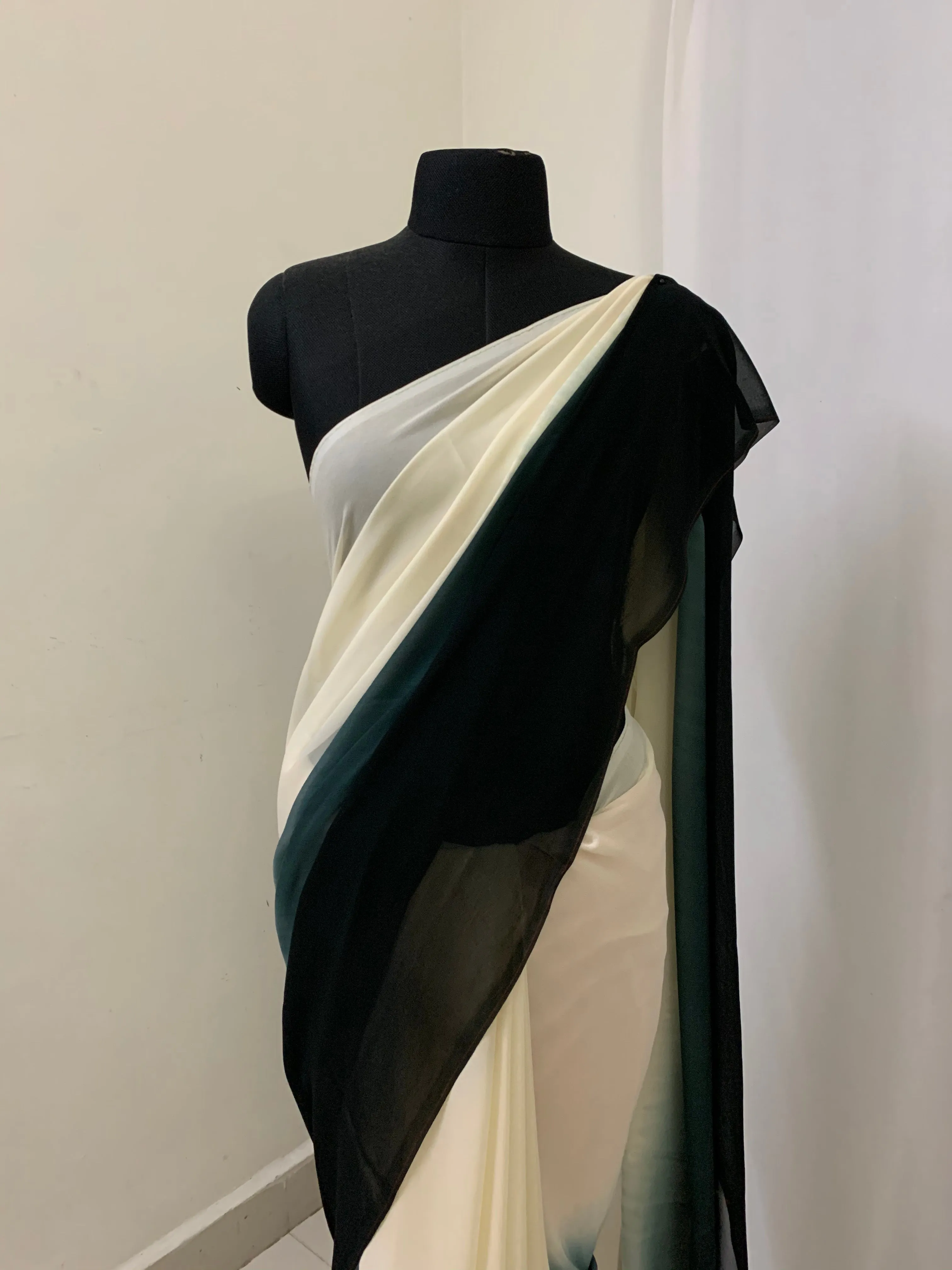 Shaded georgette saree