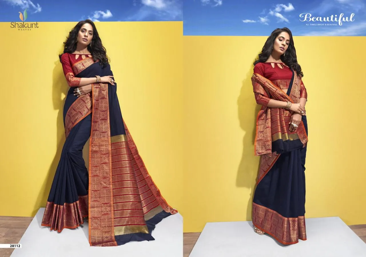 Shakunt Sarees Launched Shreyali Cotton Weaving Fancy Designer Sarees Collection