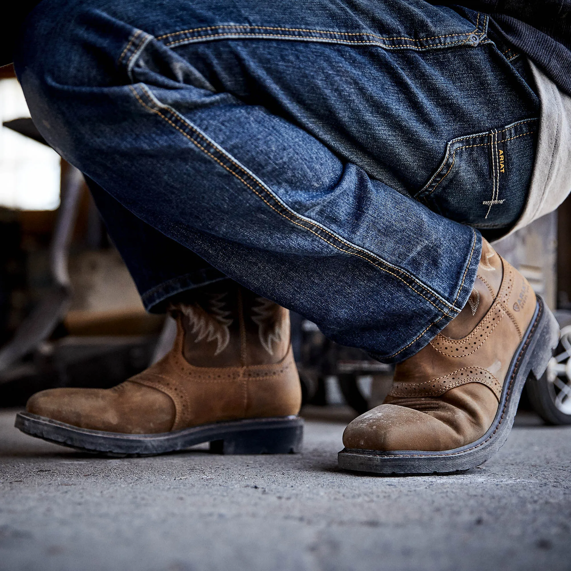 Sierra Wide Square Toe Steel Toe Work Boot