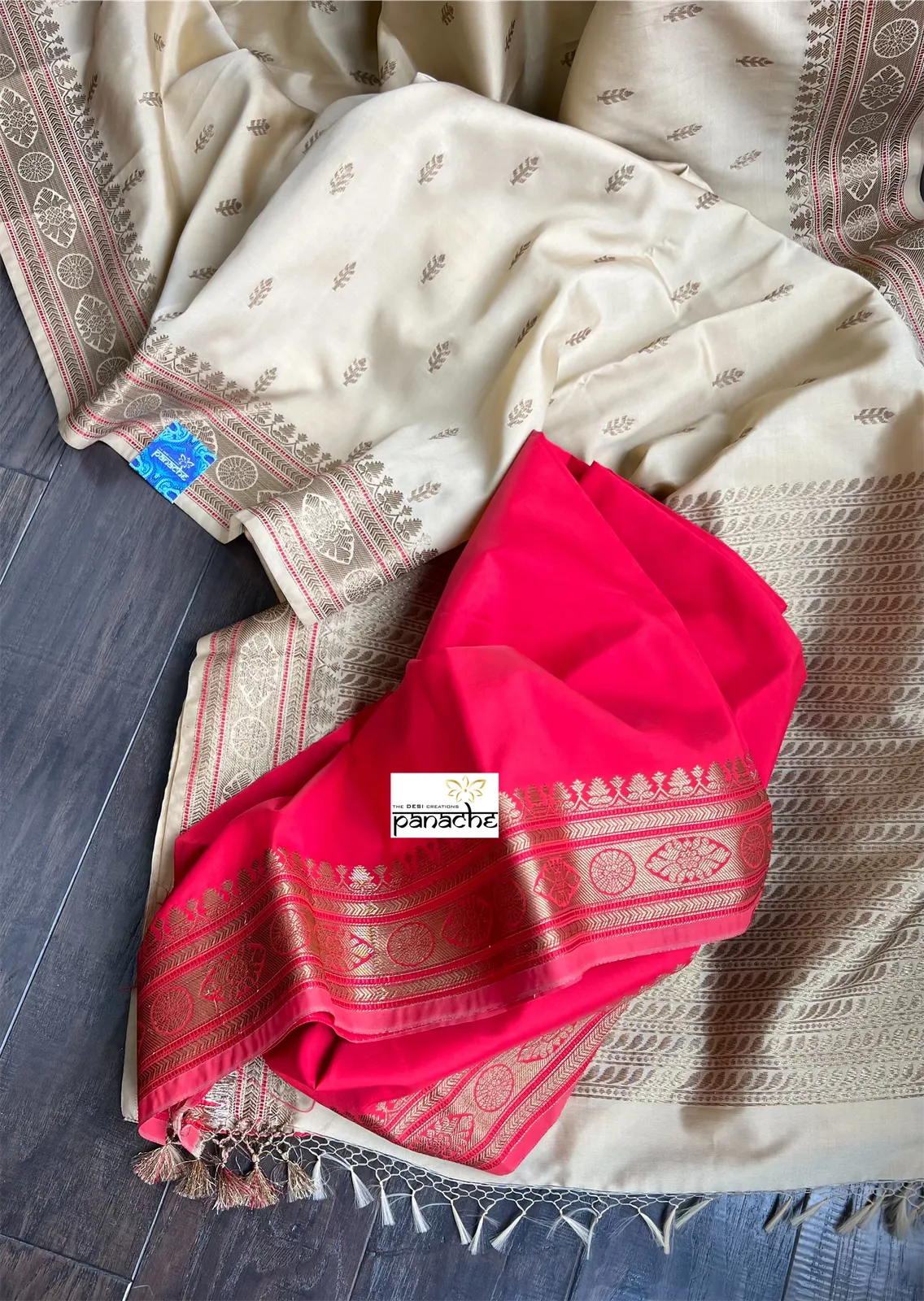 Soft Silk Banaras Saree - Light Tan