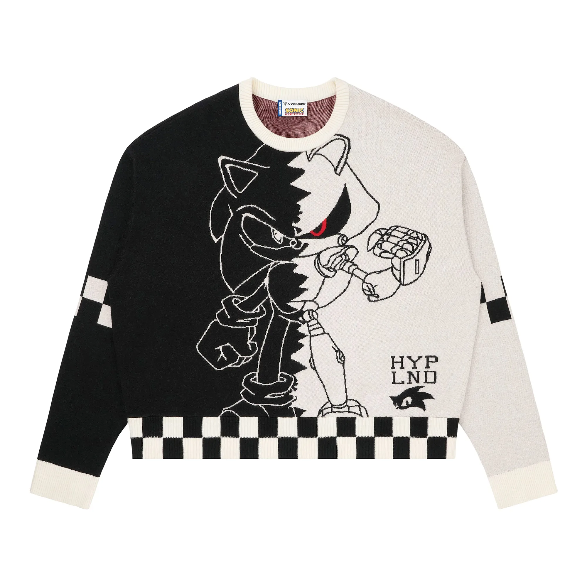 SONIC SPLIT KNIT SWEATER (BLACK)