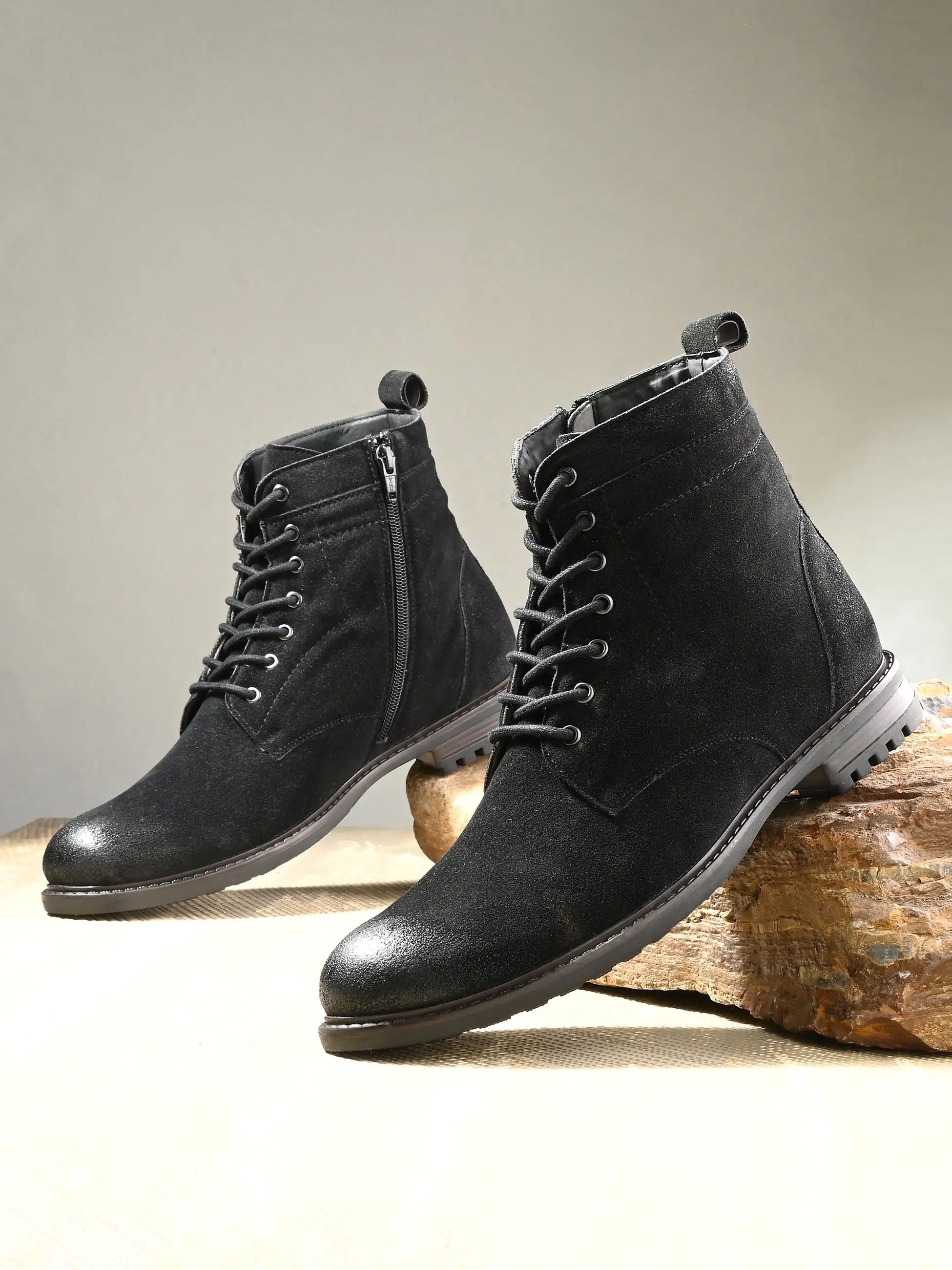 Staple Black Lace-Up Boots