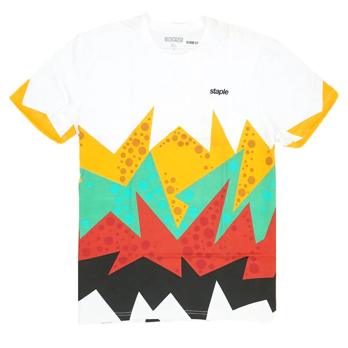 Staple- Burst Bottom Tee (White/Orange/Green)