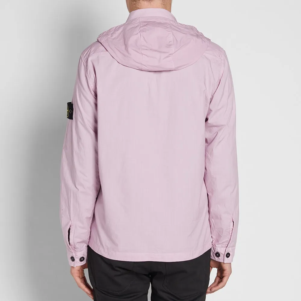 Stone Island Tela Parachute Hooded Shirt JacketRose