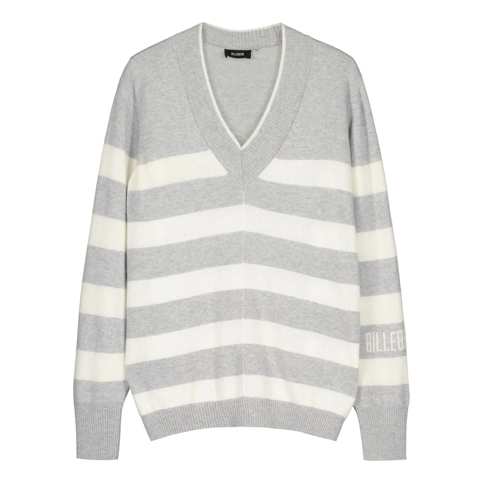 STRIPED V-NECK SWEATER