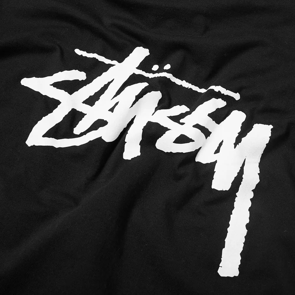 Stussy Long Sleeve Original Stock Hooded TeeBlack