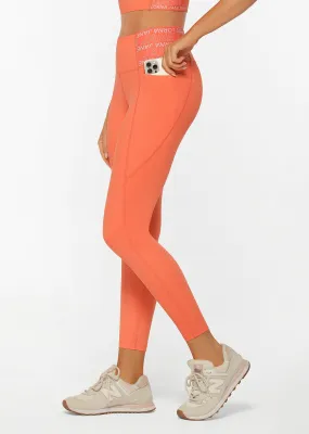 Superior Phone Pocket Ankle Biter Leggings | Orange | Tights and Leggings | Lorna Jane Australia