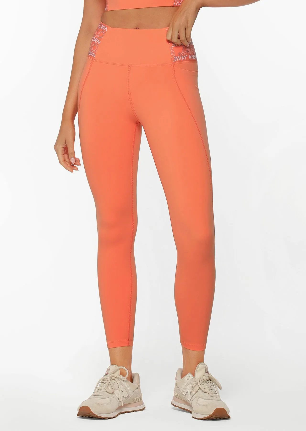 Superior Phone Pocket Ankle Biter Leggings | Orange | Tights and Leggings | Lorna Jane Australia