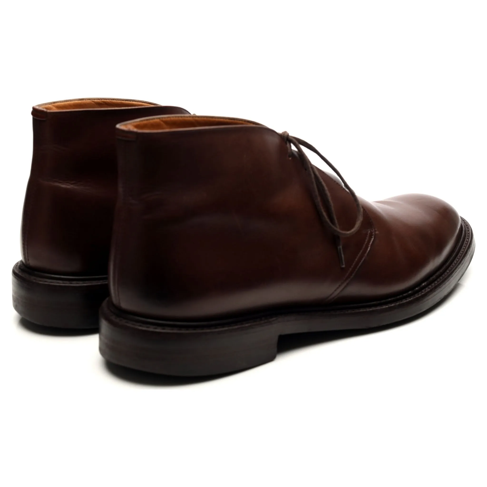 'Tasmania' Dark Brown Leather Chukka Boots UK 11 G