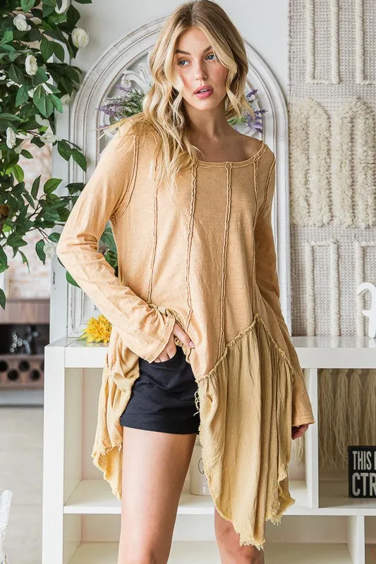 The Prefect Layering Tunic w/ Uneven Hem