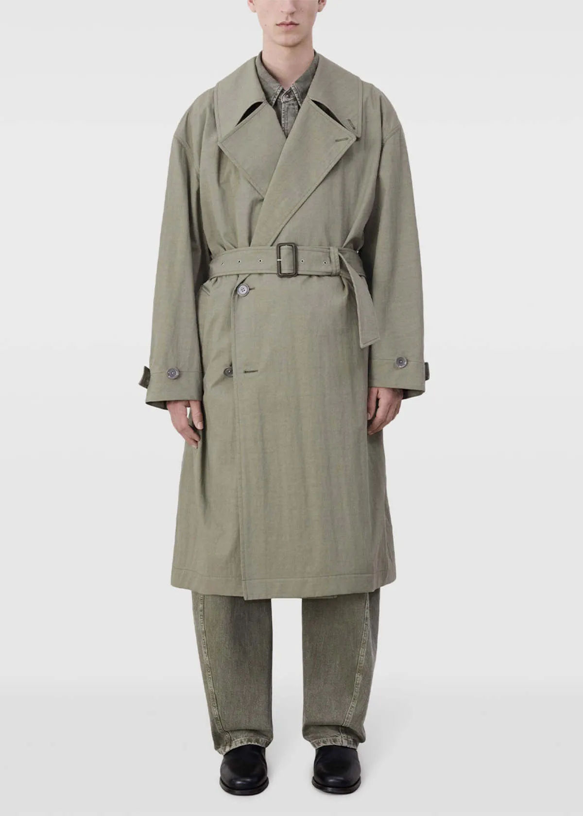 Tibetan Trench Coat - Light Olive