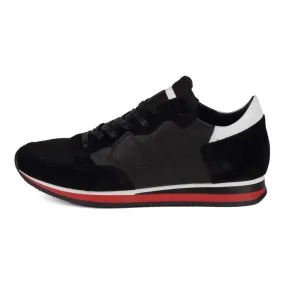 TROPEZ LEATHER SNEAKERS Man Noir Blanc