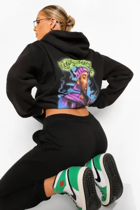 Tupac Graffiti Back Print Hoodie