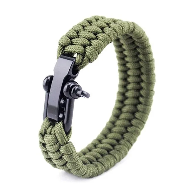 Unisex Outdoor Camping Tactical Paracord Bracelet