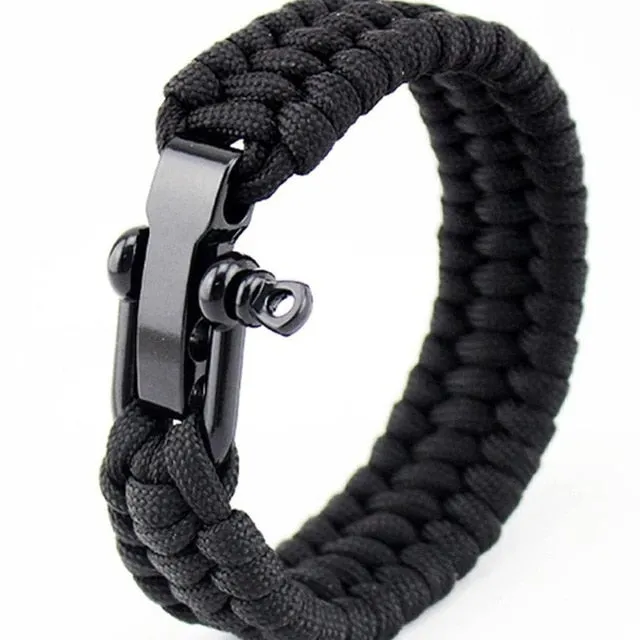 Unisex Outdoor Camping Tactical Paracord Bracelet