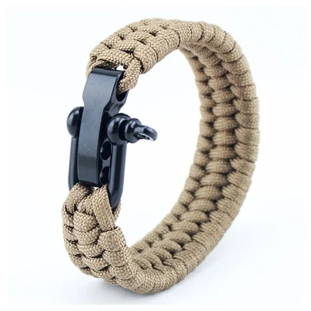 Unisex Outdoor Camping Tactical Paracord Bracelet