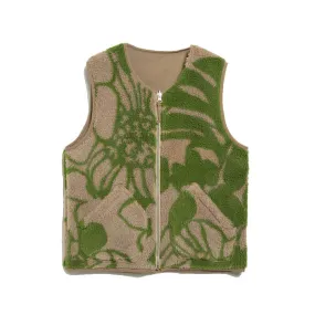 Utah Waistcoat - Sand / Green