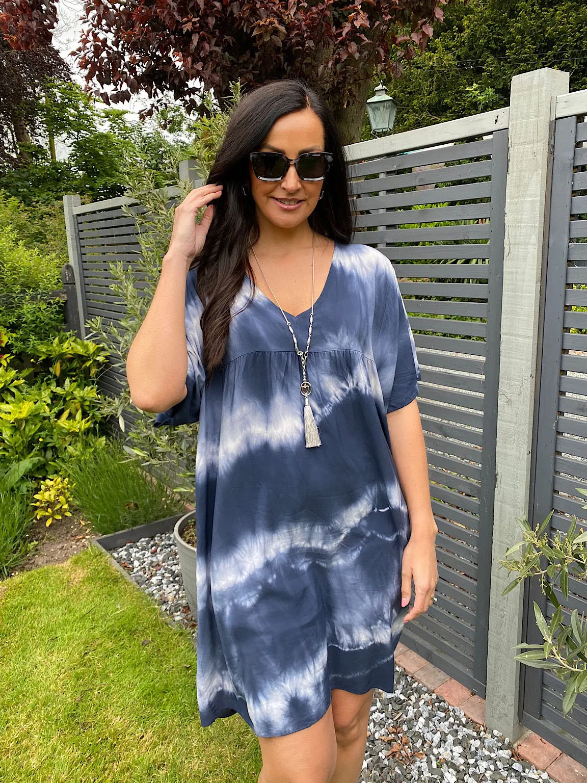 V Neck Tie Dye Tunic Darcy