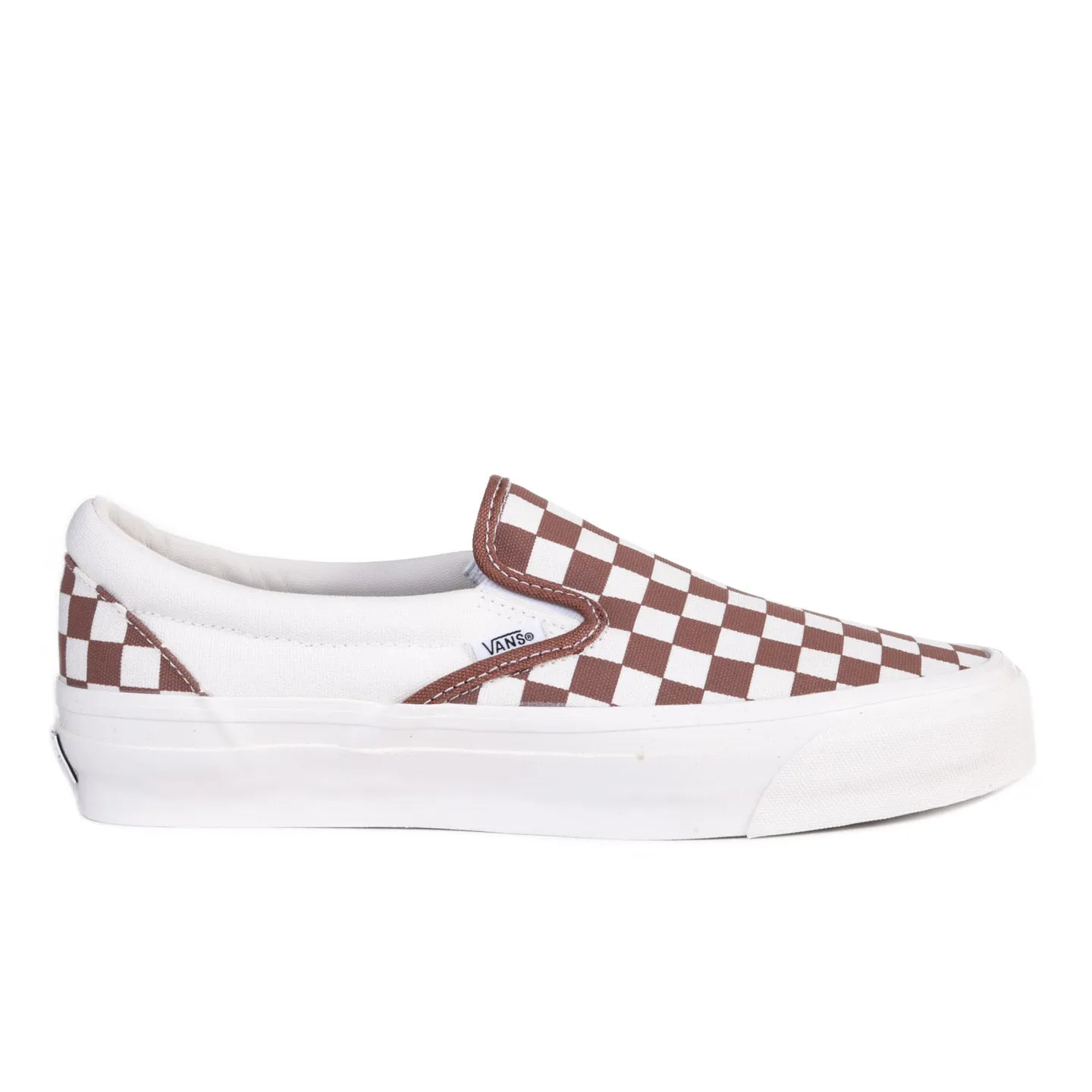 VANS PREMIUM CLASSICS SLIP-ON REISSUE 98 LX CHECKERBOARD COFFEE