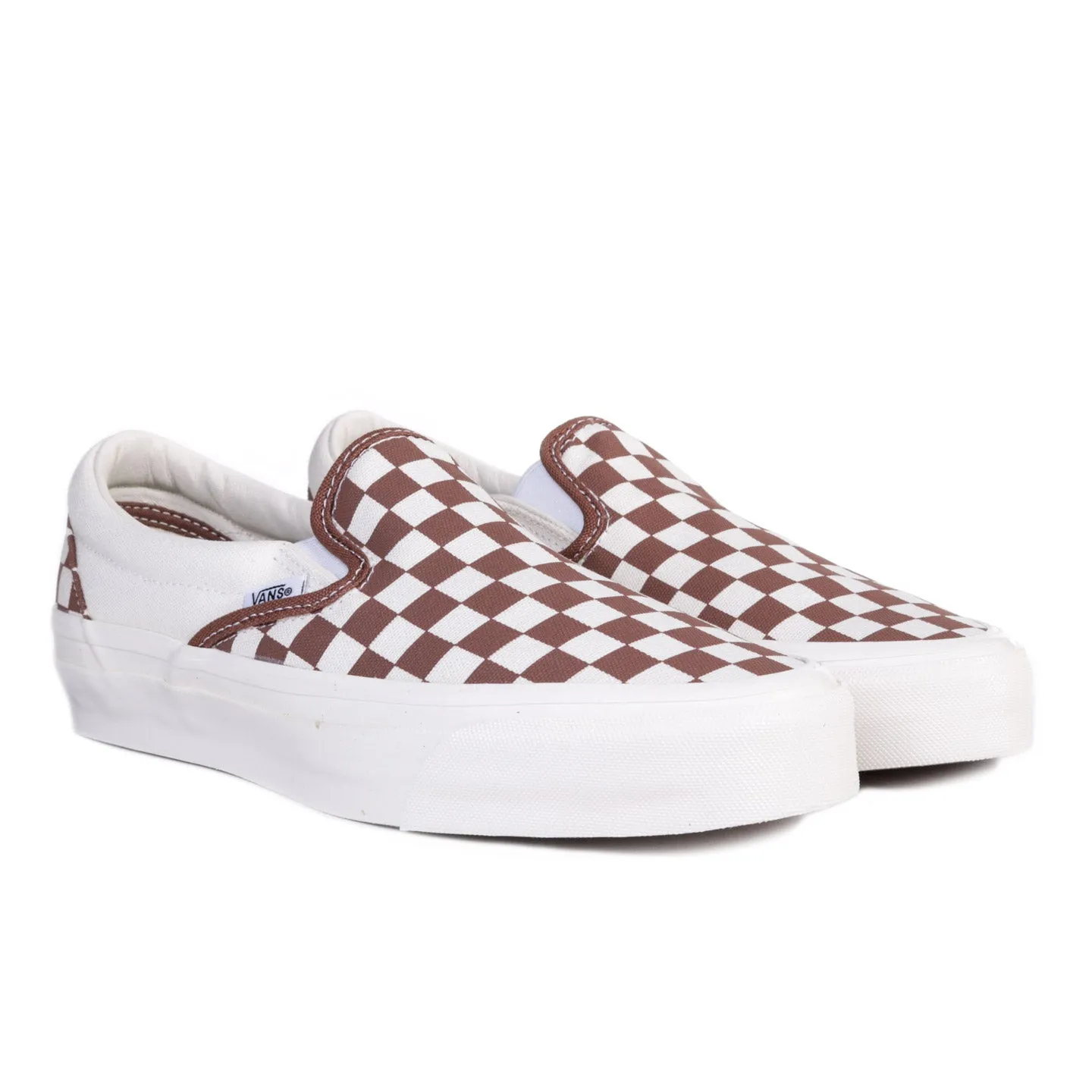 VANS PREMIUM CLASSICS SLIP-ON REISSUE 98 LX CHECKERBOARD COFFEE