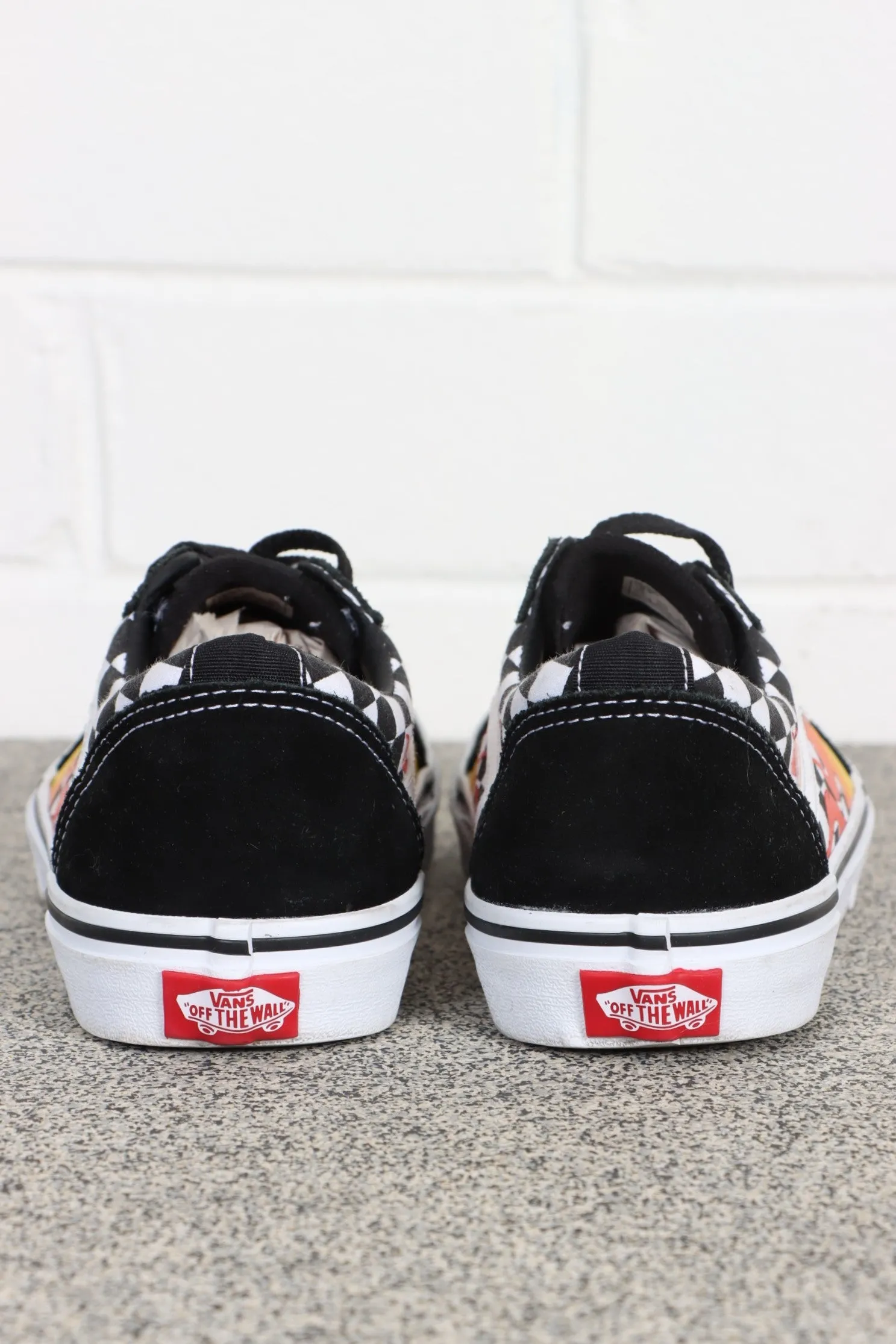 VANS Ward Flame Checker Suede Shoes (Y6/W7)