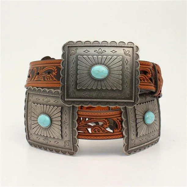 Western Leather Concho Belt