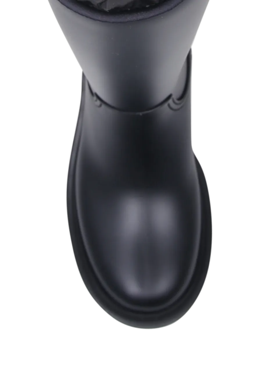 WOMAN MONCLER BLACK PVC KICKSTREAM HIGH RAIN BOOTS