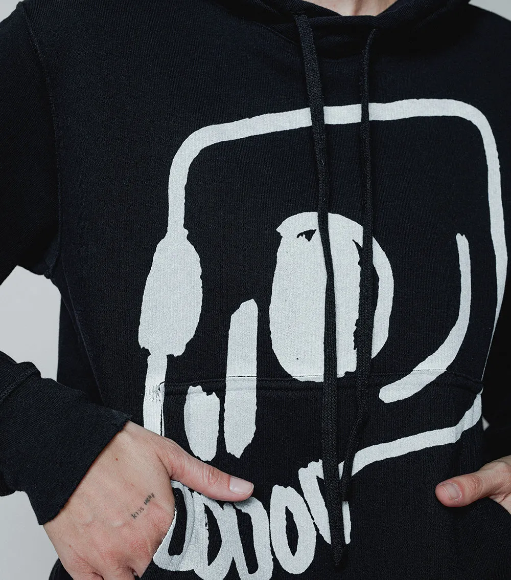 women's multi skull hoodie