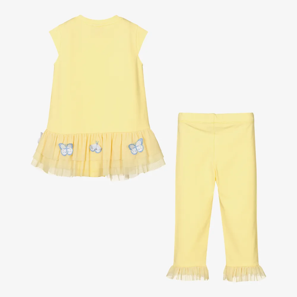 Yellow Cotton Leggings Set